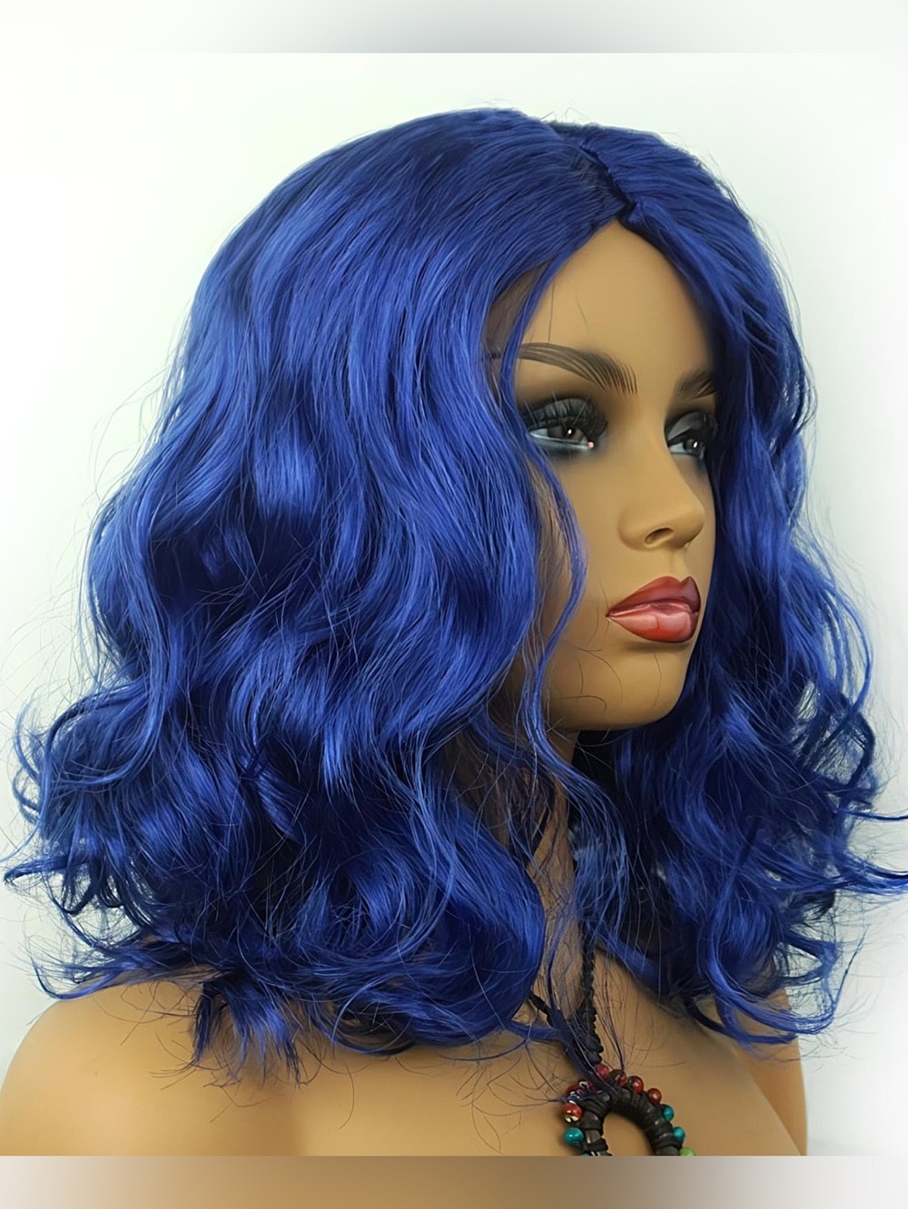 Purple-Blue Wavy Wig